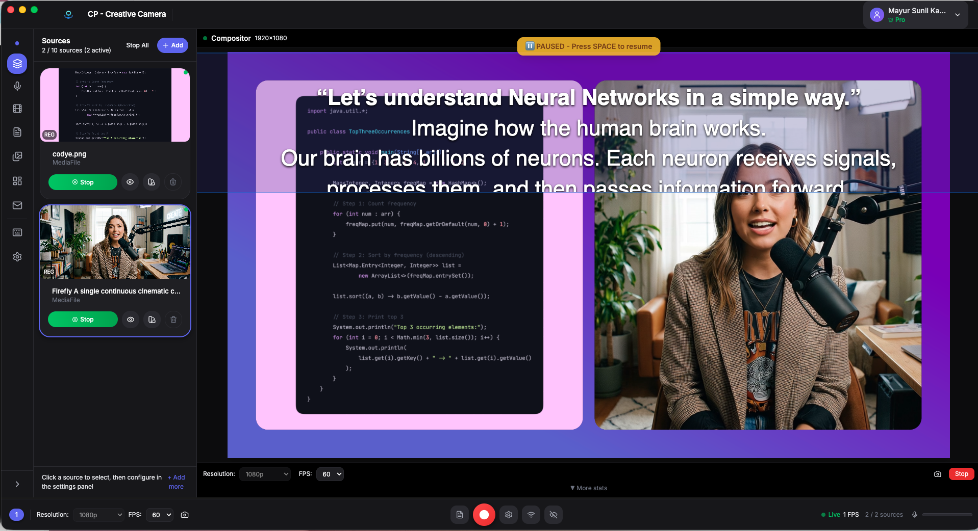 CP teleprompter and script editor